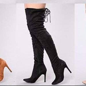 Over The Knee Boot - Black-Fashion Nova